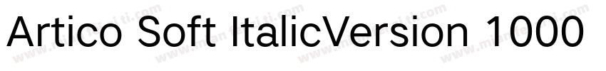 Artico Soft ItalicVersion 1000字体转换